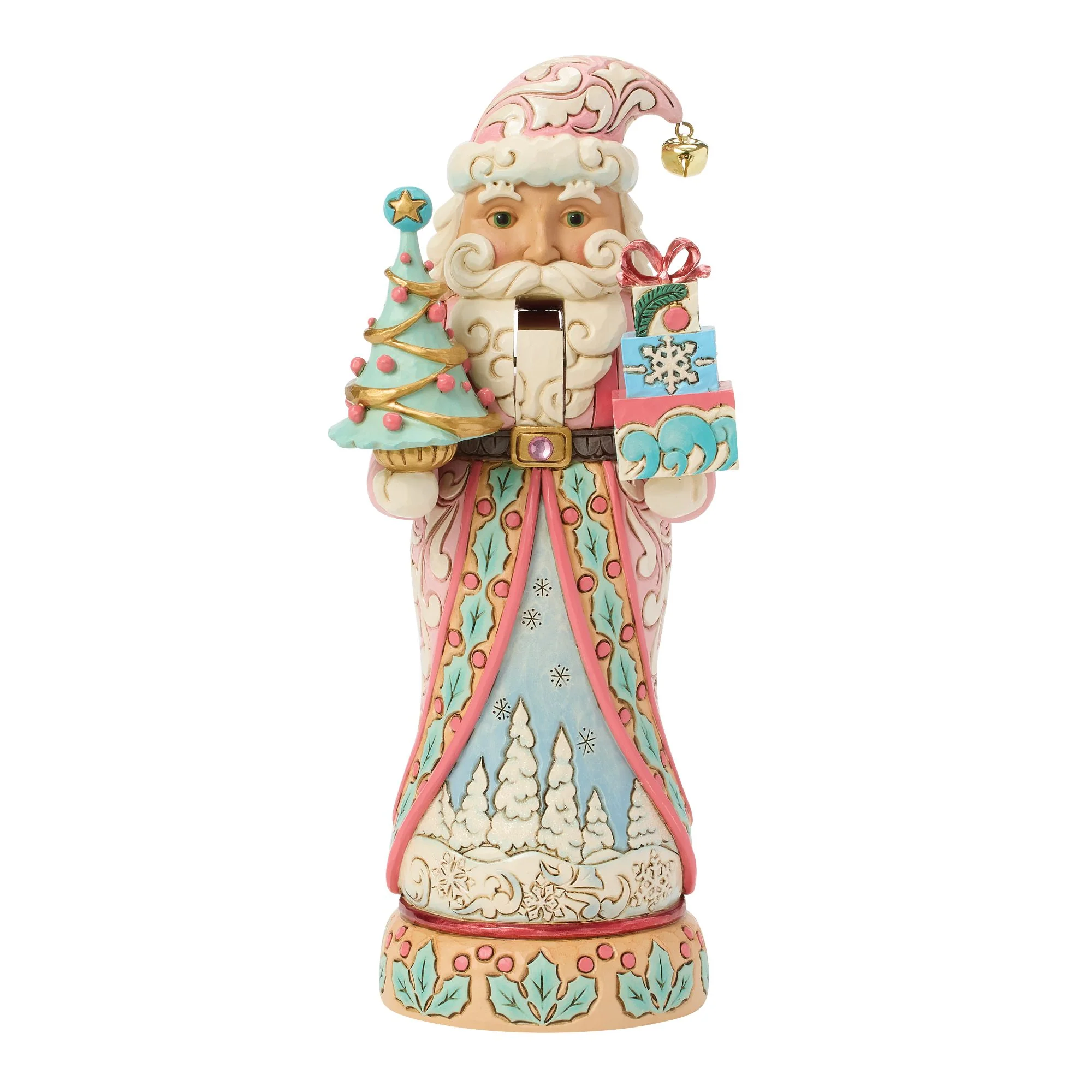Pastel Nutcracker with Tree Figurine - A Bright Winter - Image 2
