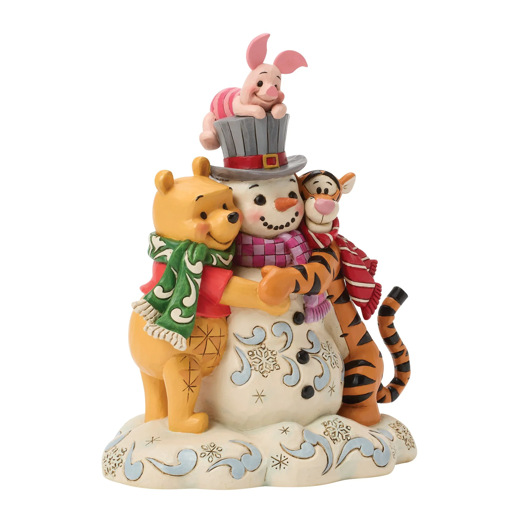 A Chilly Creation (Pooh and Friends Hugging Snowman Figurine) - Image 2