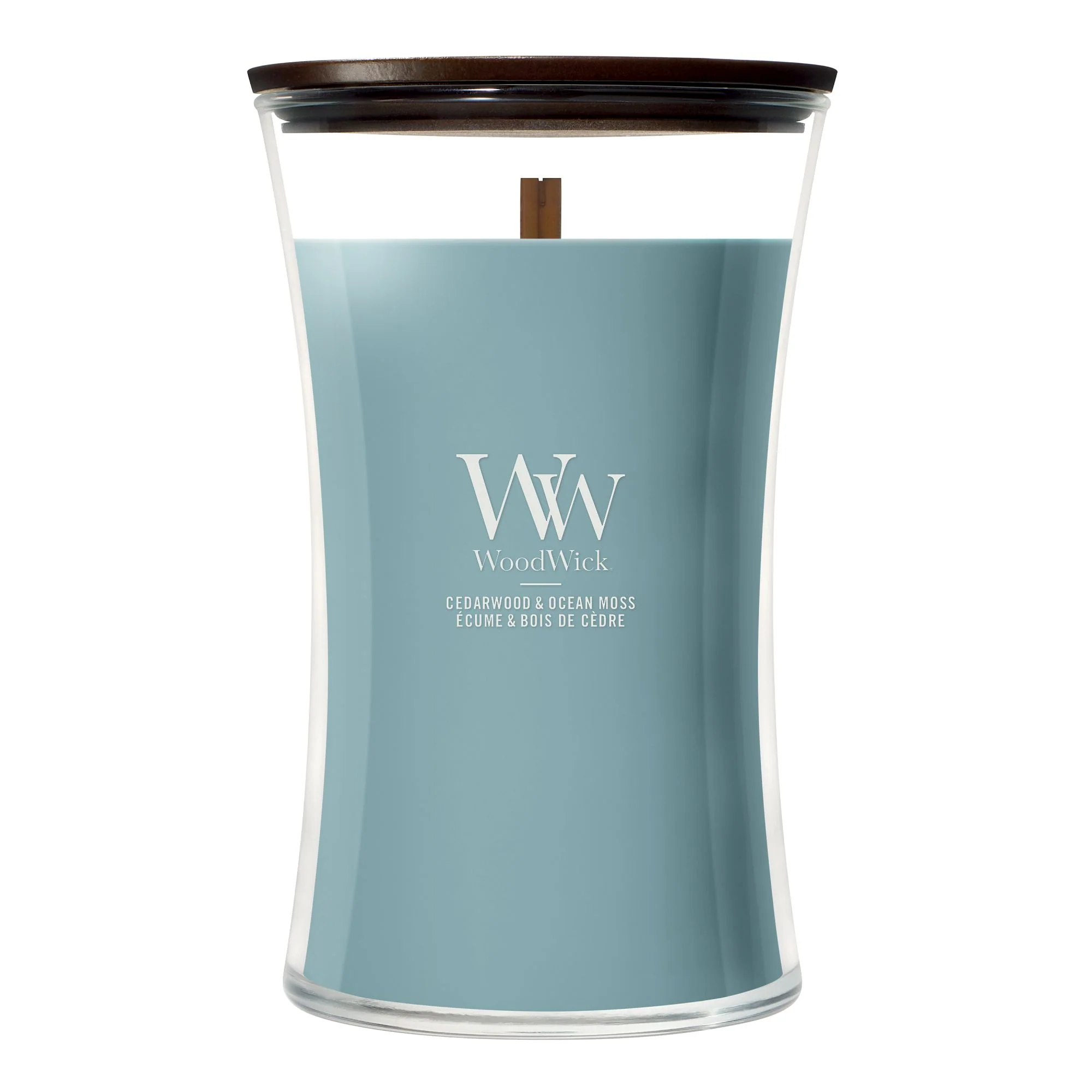 Cedarwood & Ocean Moss Large Hourglass by WoodWick