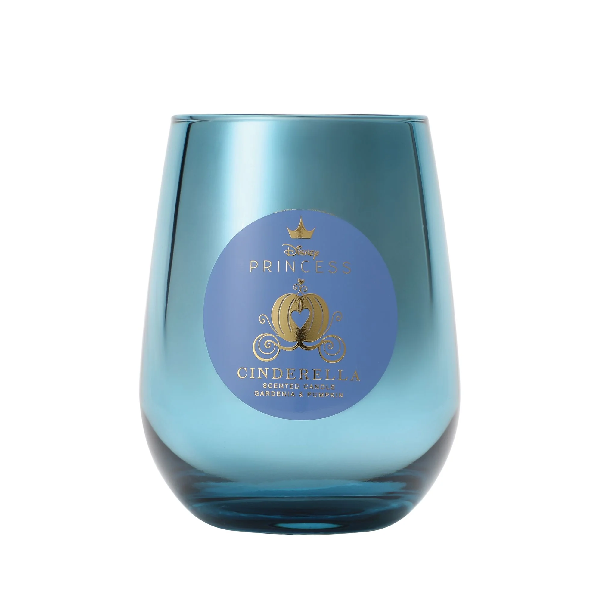 Cinderella Crystal Gardenia & Pumpkin Foiled Glass Candle - Image 2