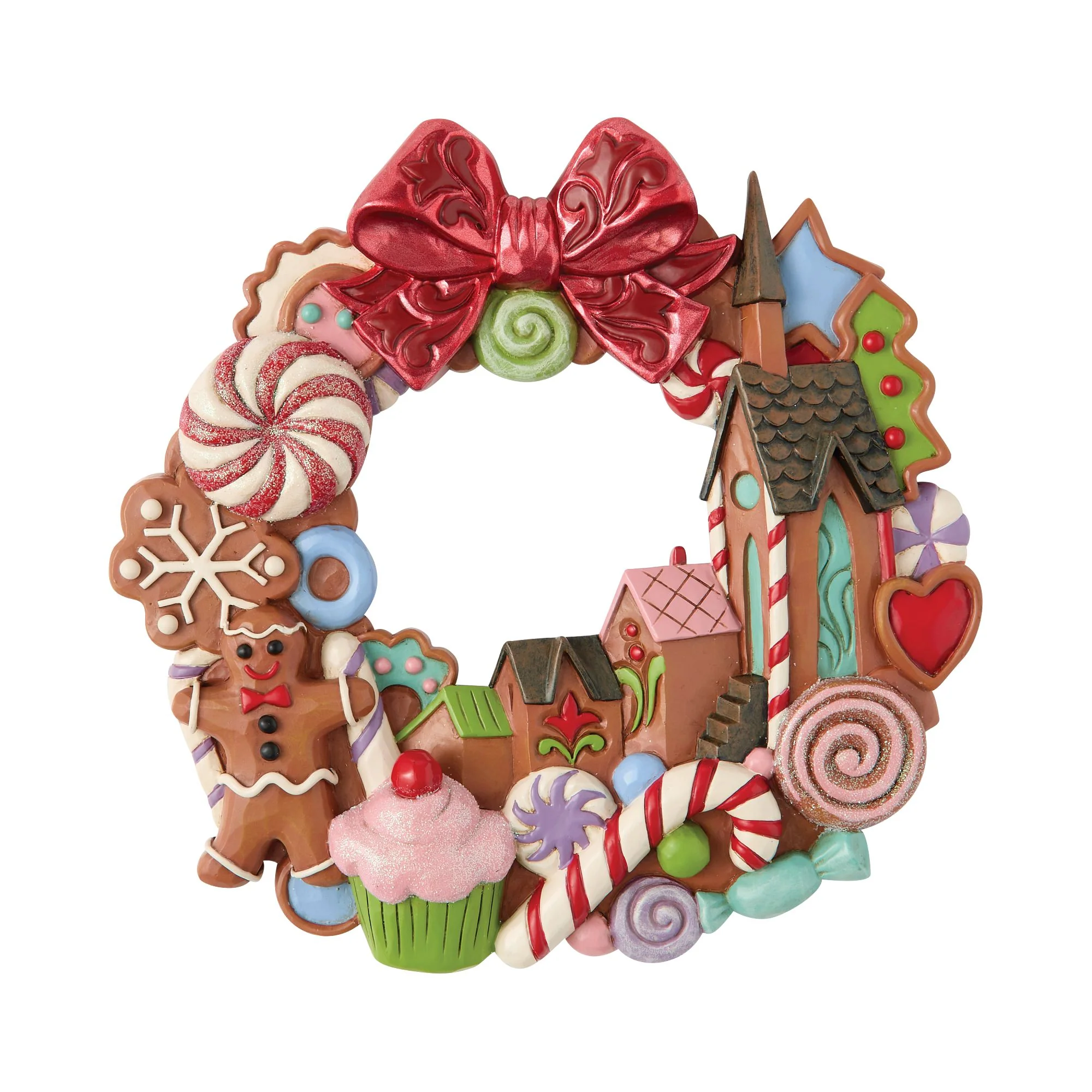 Gingerbread Wall Hanging Wreath - Circled in Sweets