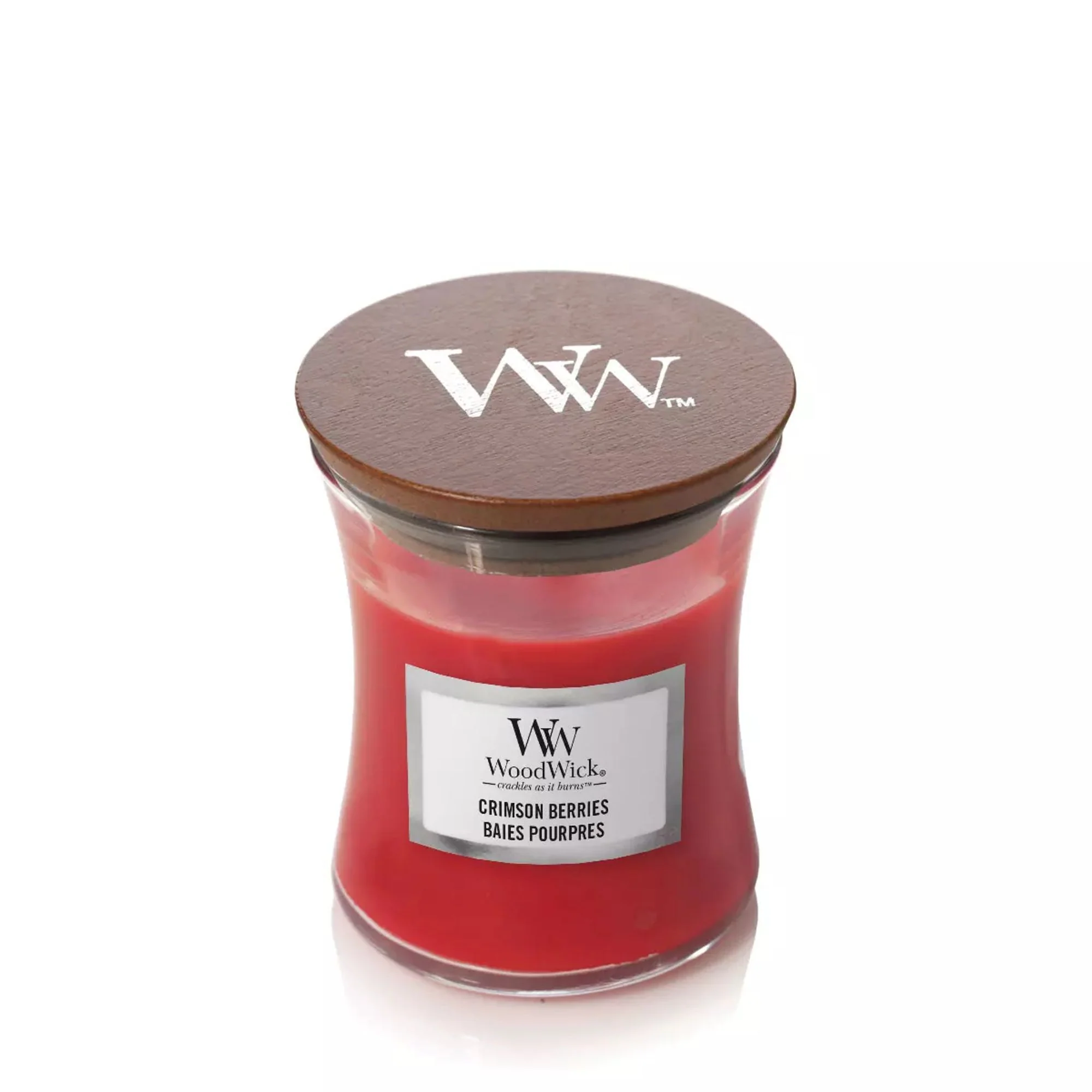 Crimson Berries Mini Hourglass Wood Wick Candle - Image 2