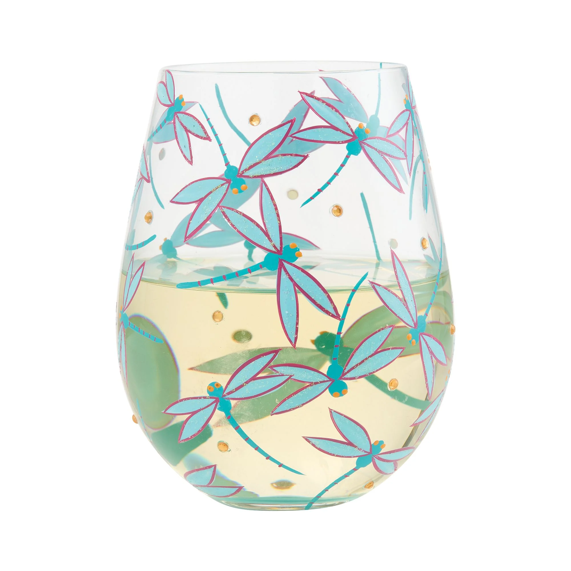 Dance of the Dragonflies Stemless Glass - Image 2