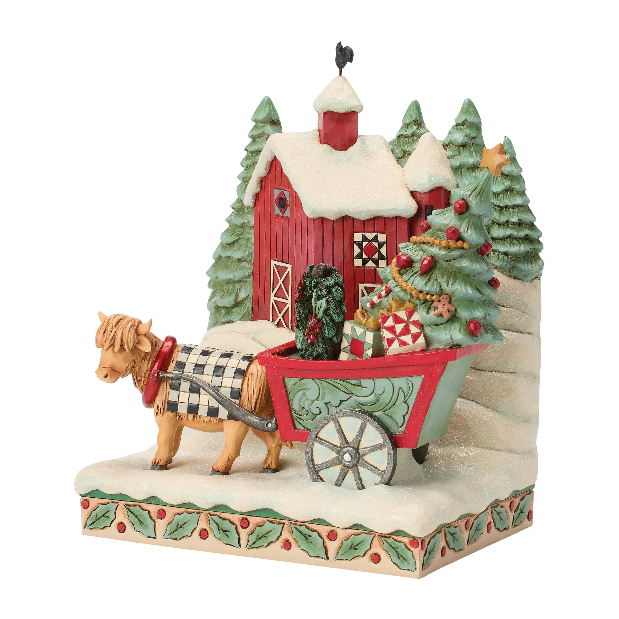 Highland Glen Barn Scene Figurine - Full of Christmas Spirit - Image 3