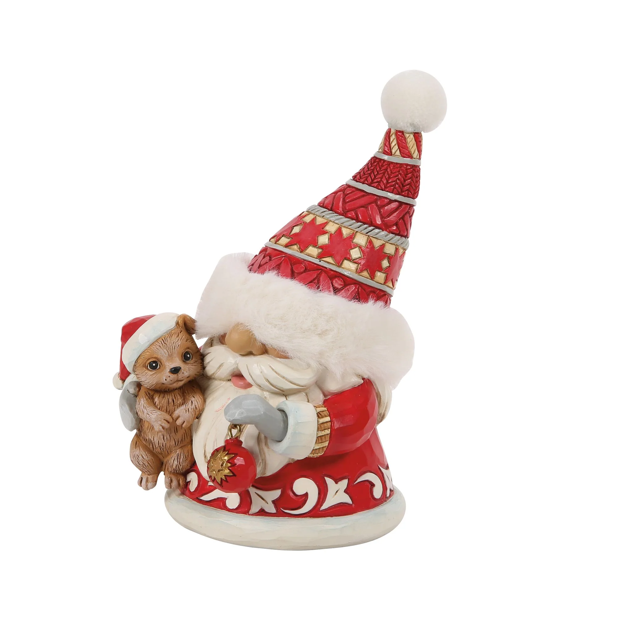 Gnome Hugging a Cute Puppy Figurine - Gnomebody's Cute