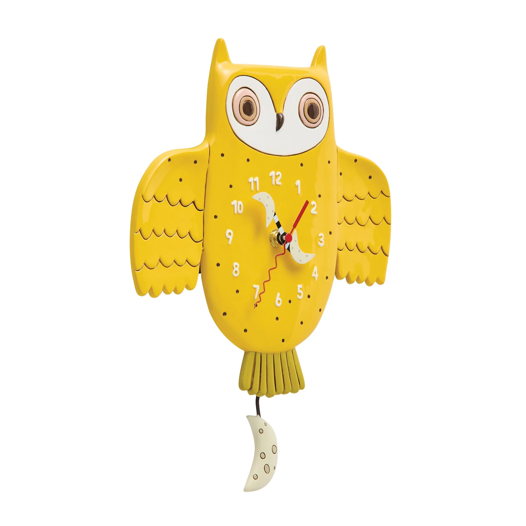 Golden Hoot Wall Clock by Allen Designs - Image 3