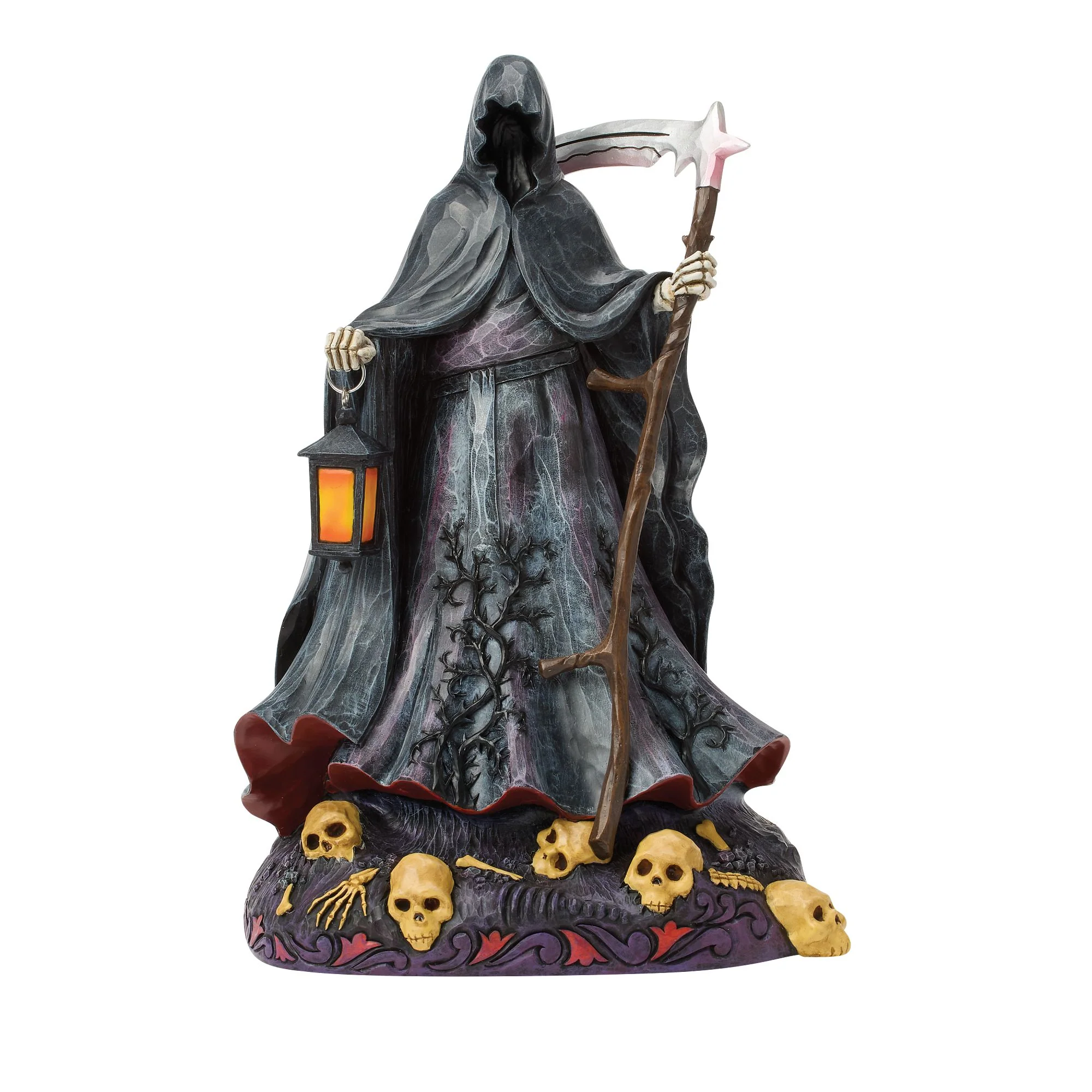 Grim Reaper LED Figurine - "Haunted Nights Equal Many Frights" - Image 2