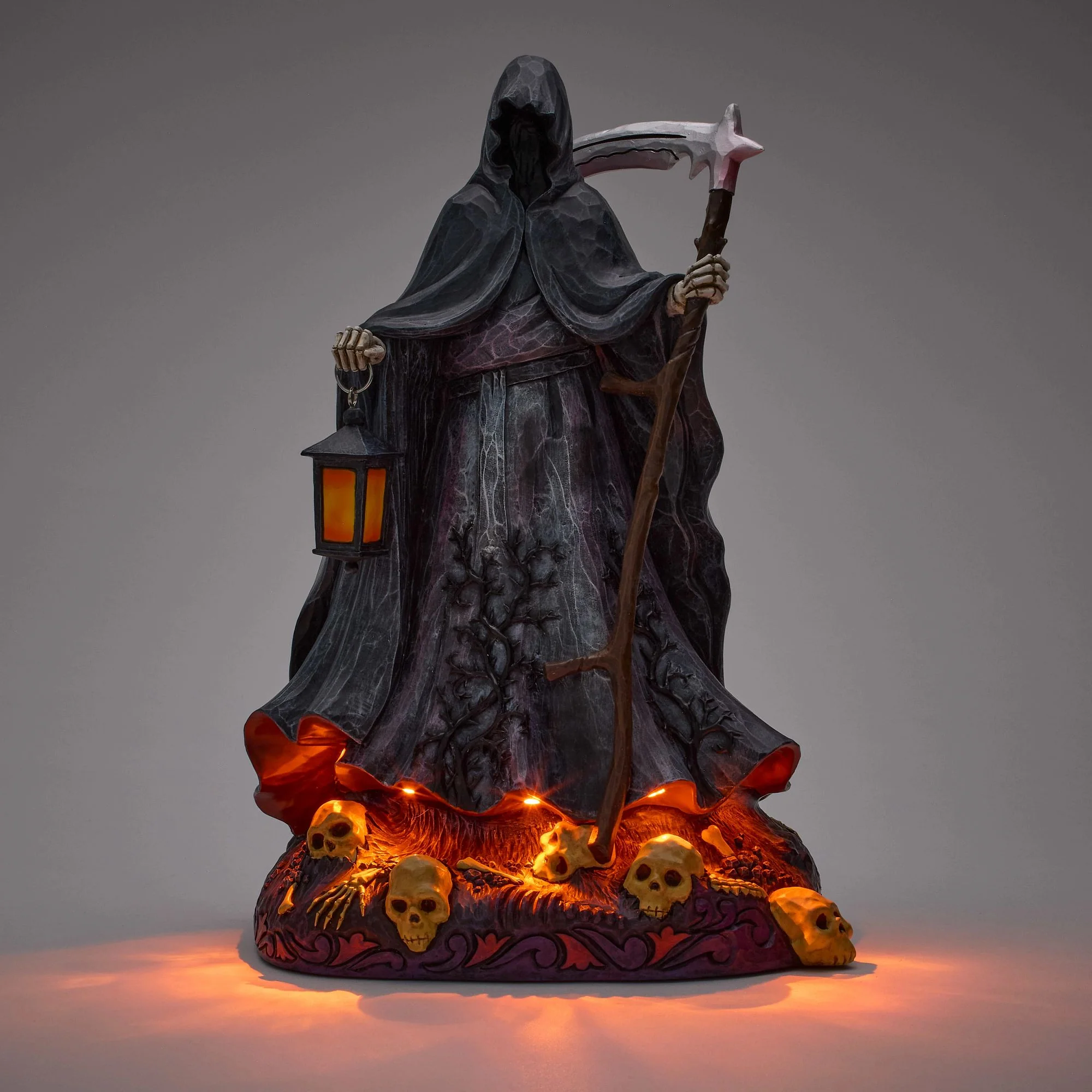Grim Reaper LED Figurine - "Haunted Nights Equal Many Frights" - Image 6
