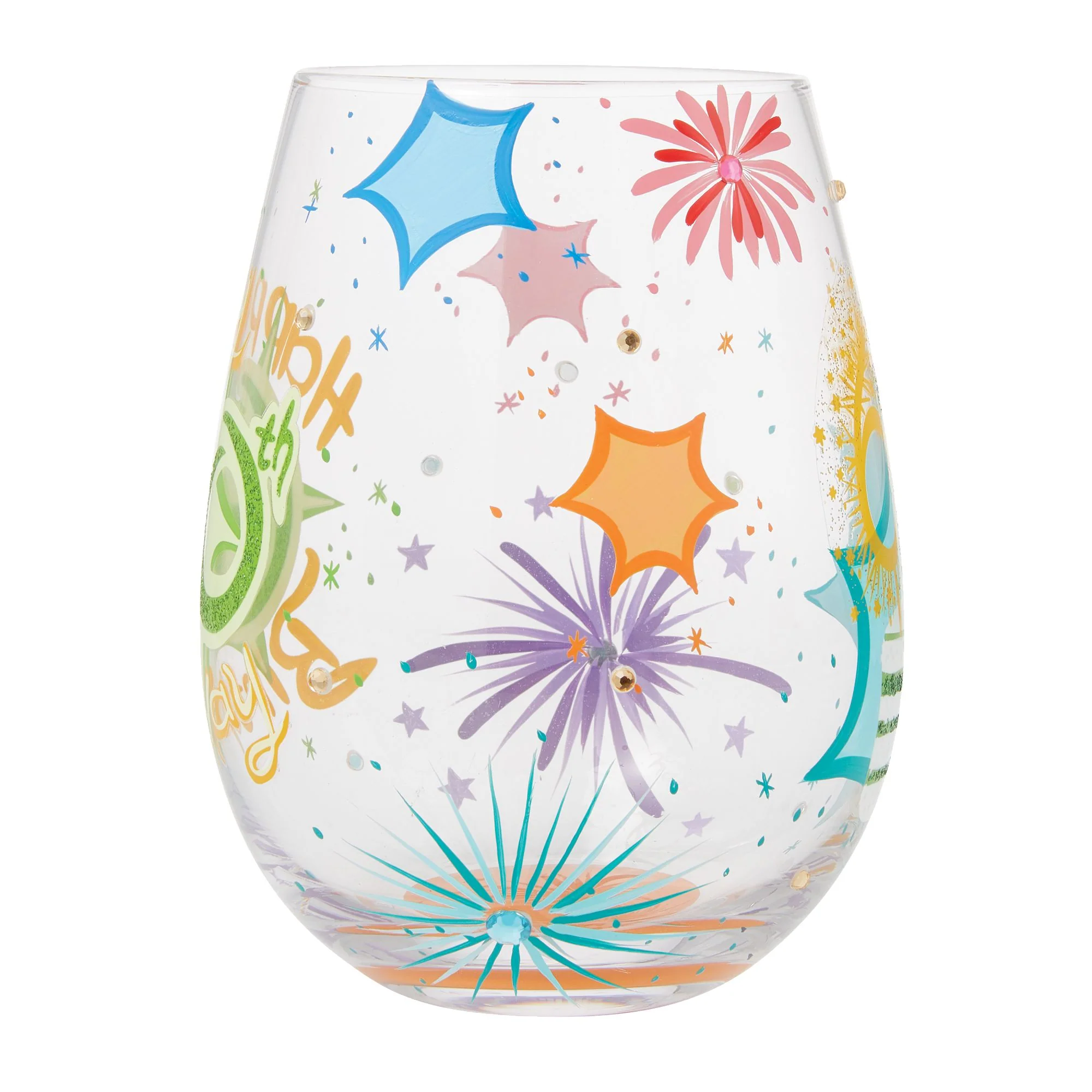 Happy 60th Birthday Stemless Wine Glass by Lolita - Image 3
