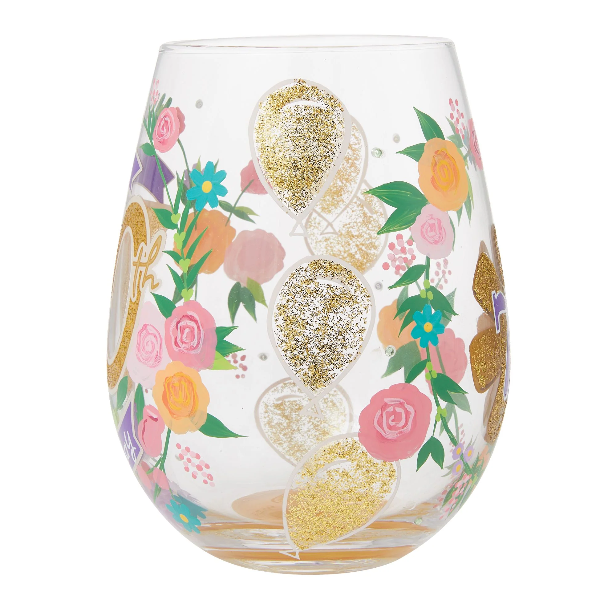Happy 70th Birthday Stemless Wine Glass by Lolita - Image 3