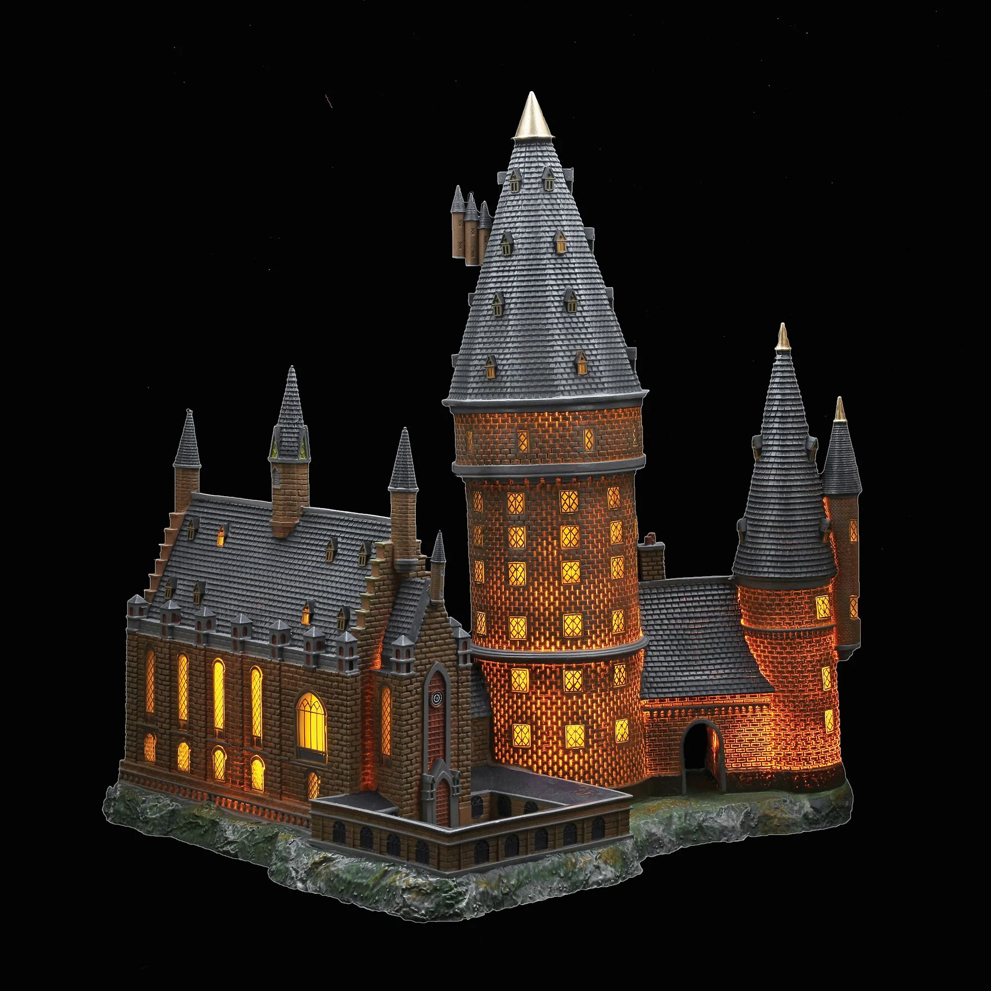 Hogwarts Great Hall and Tower Illuminated Model Building - Harry Potter Village by D56 (EU Adaptor) - Image 2