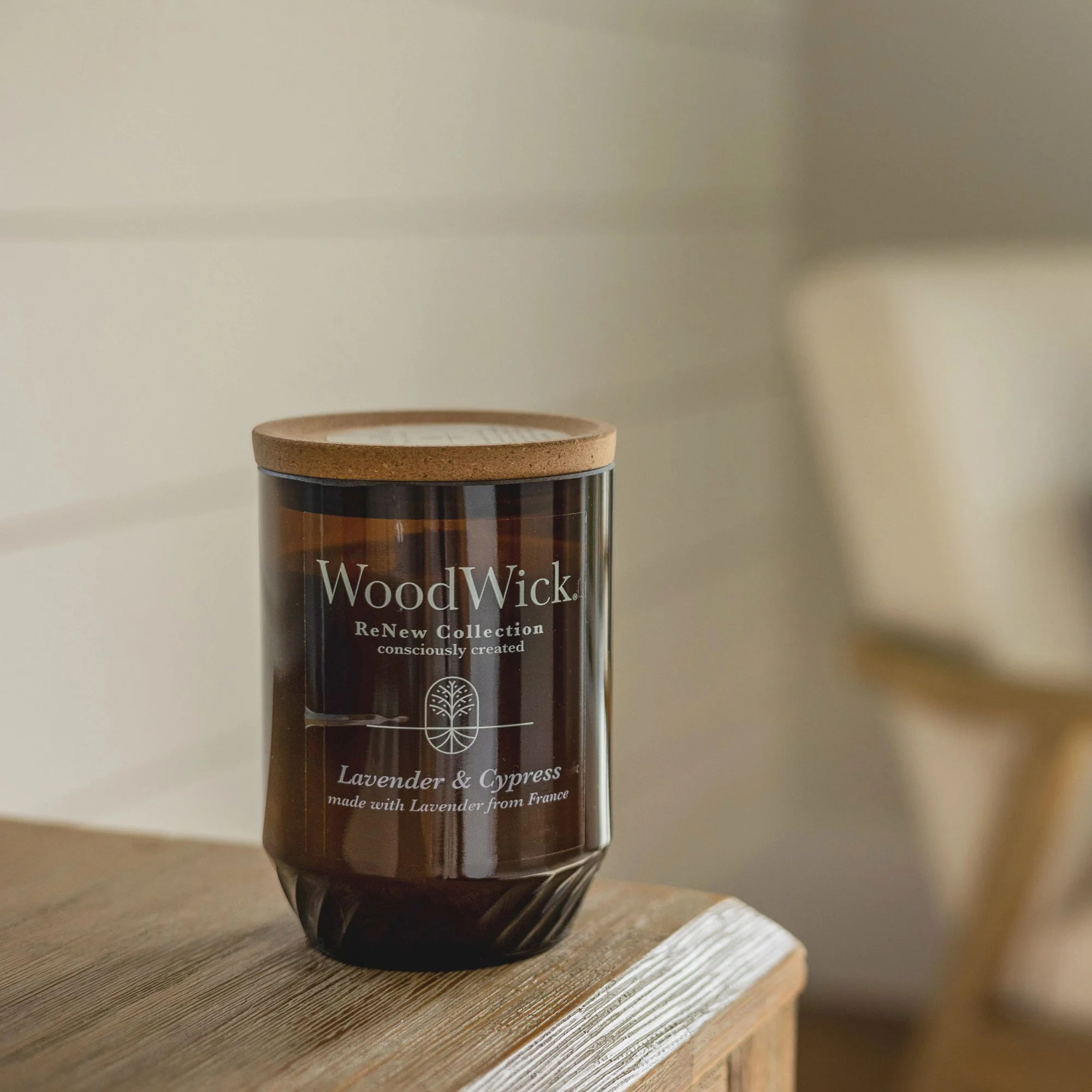 Lavender & Cypress Renew Large Candle by WoodWick - Image 4