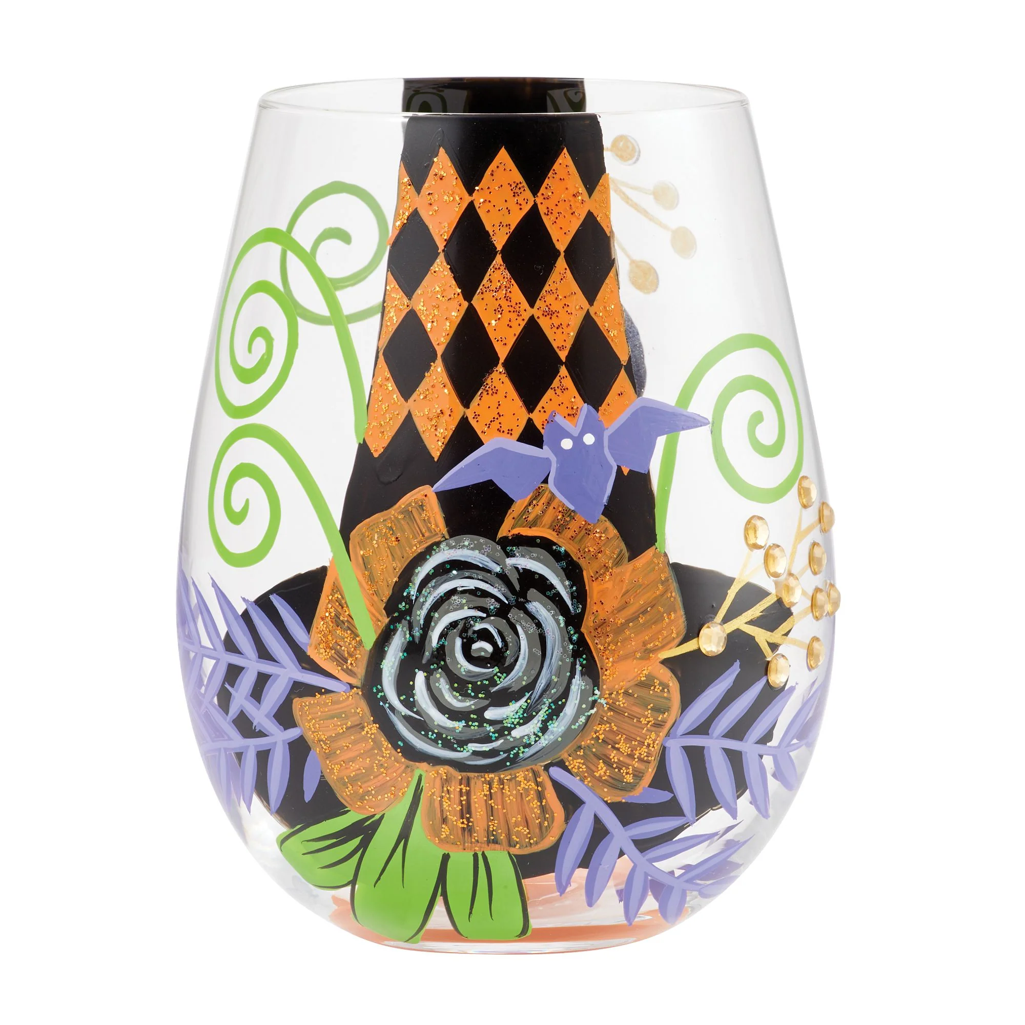 My Fancy Witch Hat Stemless Wine Glass by Lolita