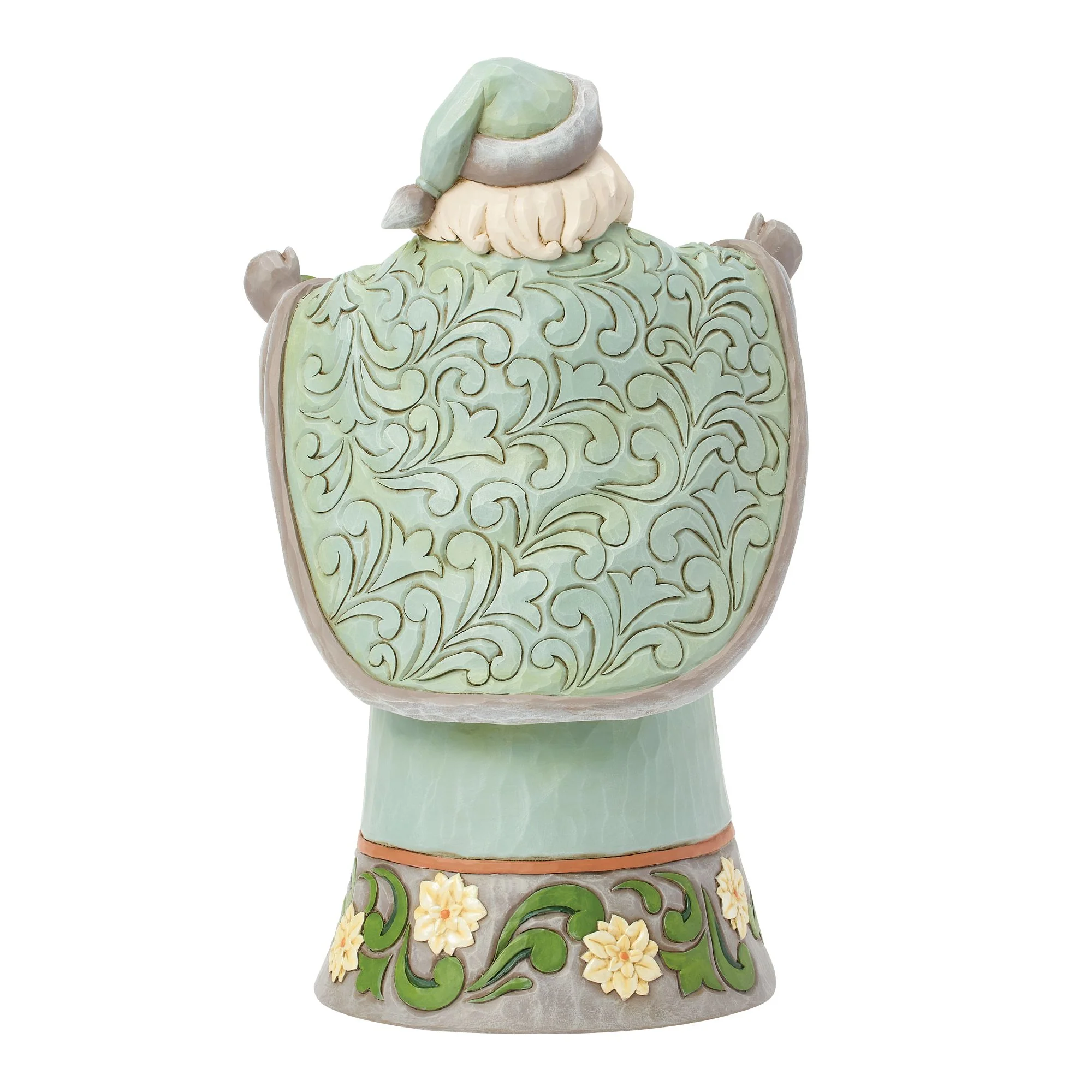 Opal & Moss Santa with Poinsettias Figurine - Image 4