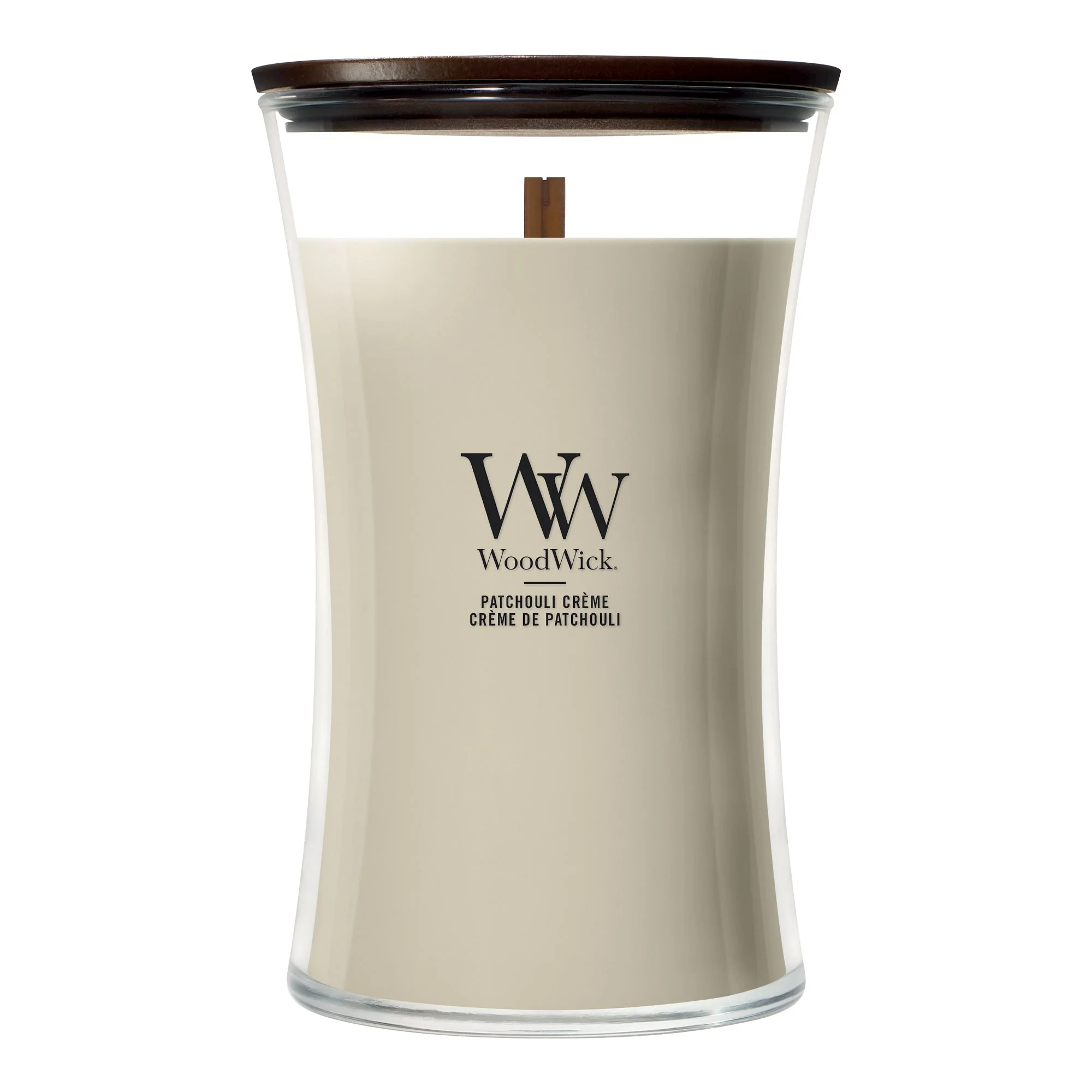 Patchouli Crème  Large Hourglass by WoodWick