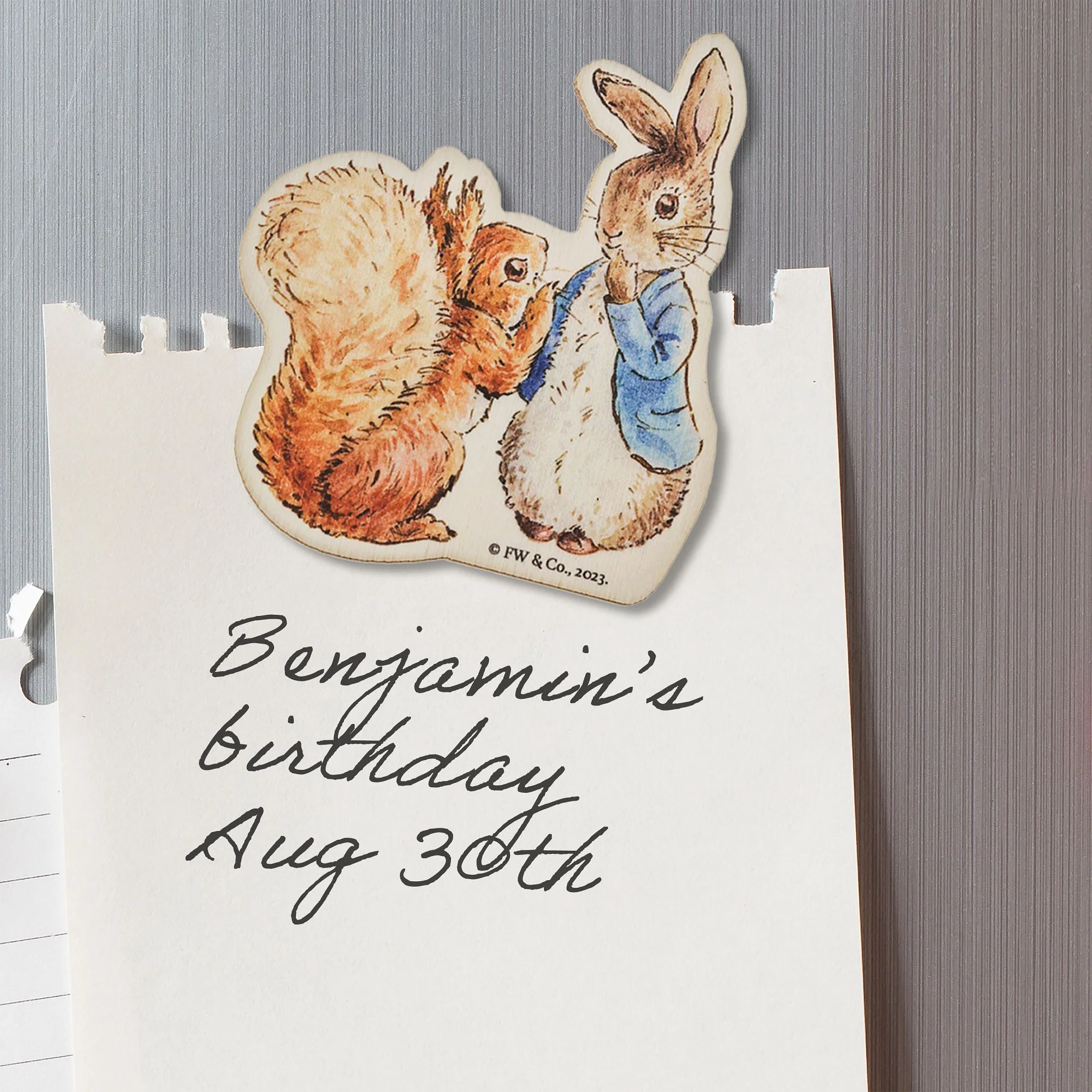 Peter Rabbit and Squirrel Nutkin Wooden Magnet - Image 2