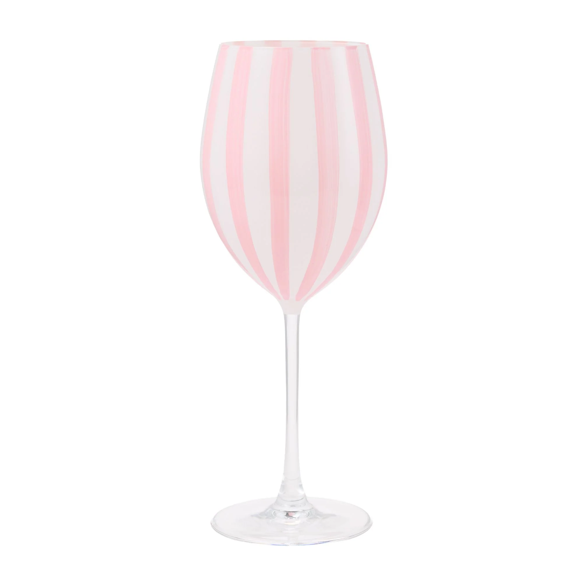 Pink Striped Wine Glass - Image 3