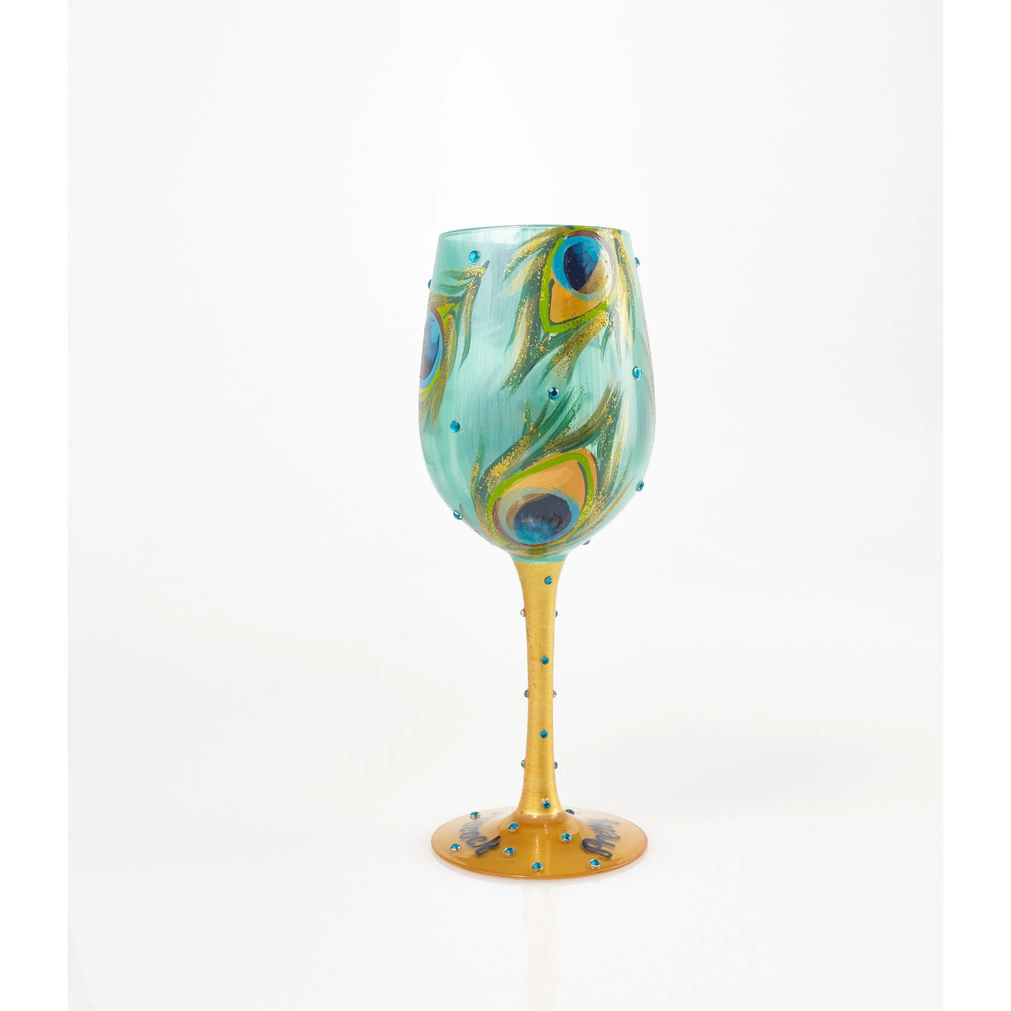 Pretty As A Peacock Wine Glass by Lolita - Image 2