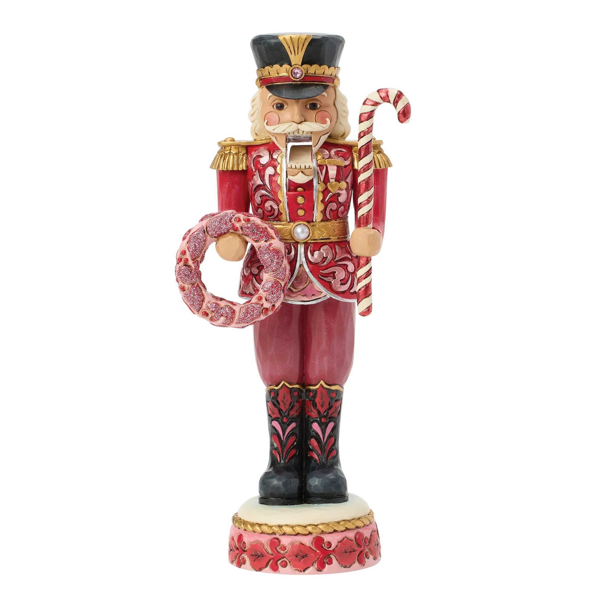Red & Pink Toy Soldier Nutcracker Figurine - Image 2