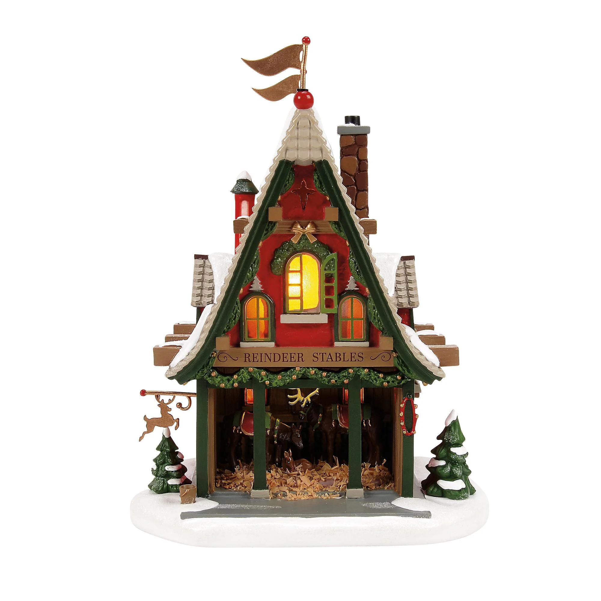Reindeer Acres Stables North Pole Village by D56