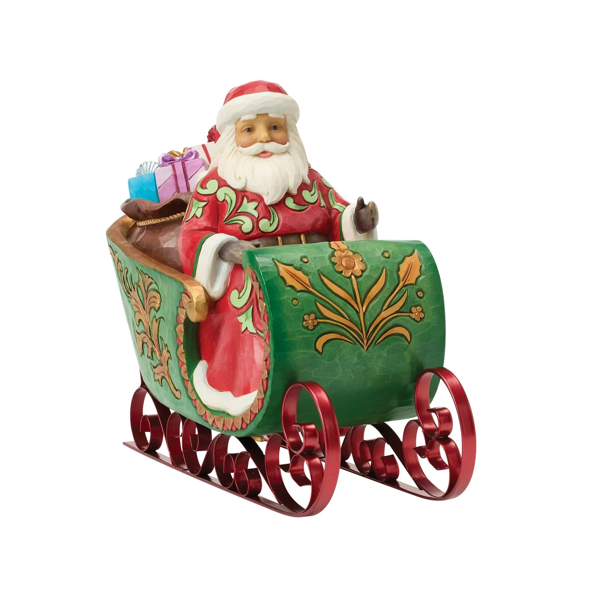 Santa in a Musical Sleigh Special Edition Figurine - "Dashing Through the Snow" - Image 2