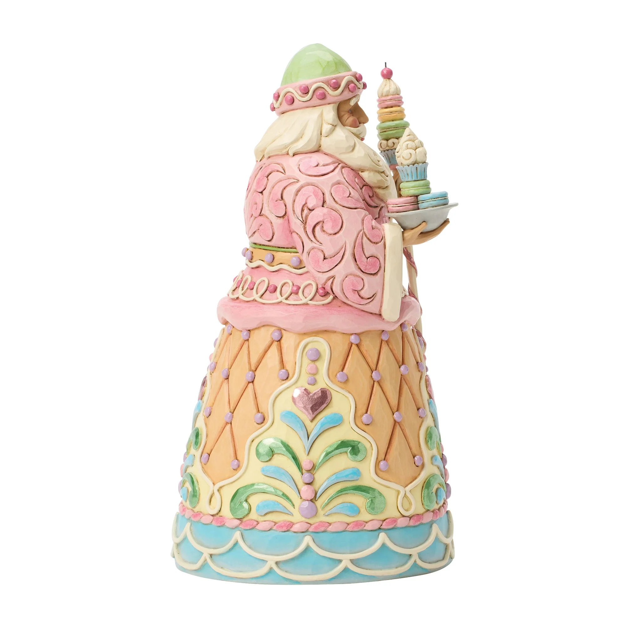 Santa with Macaron Staff Figurine - Santa's Sweet Indulgence - Image 4
