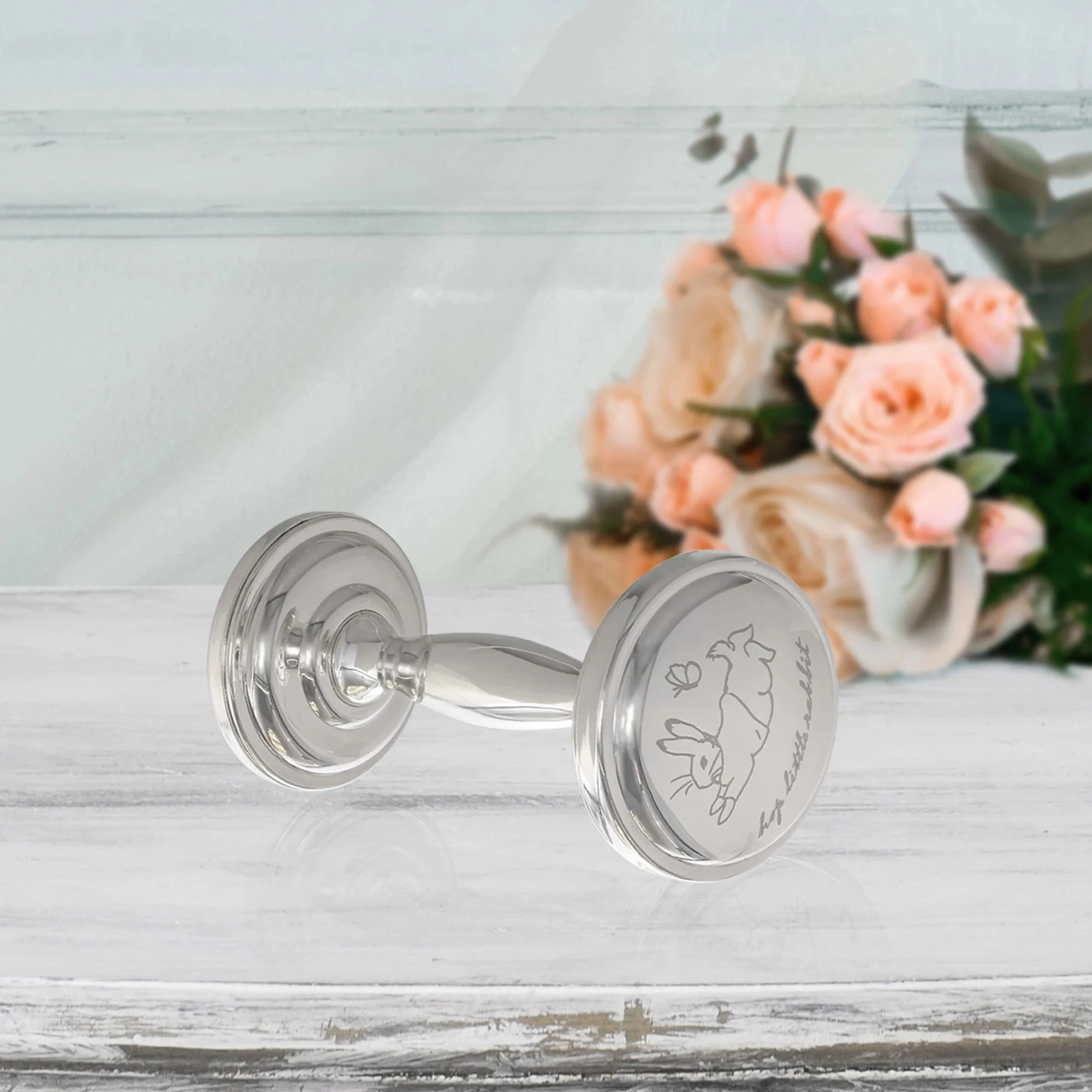 Peter Rabbit Silver Plated Baby Rattle - Image 2