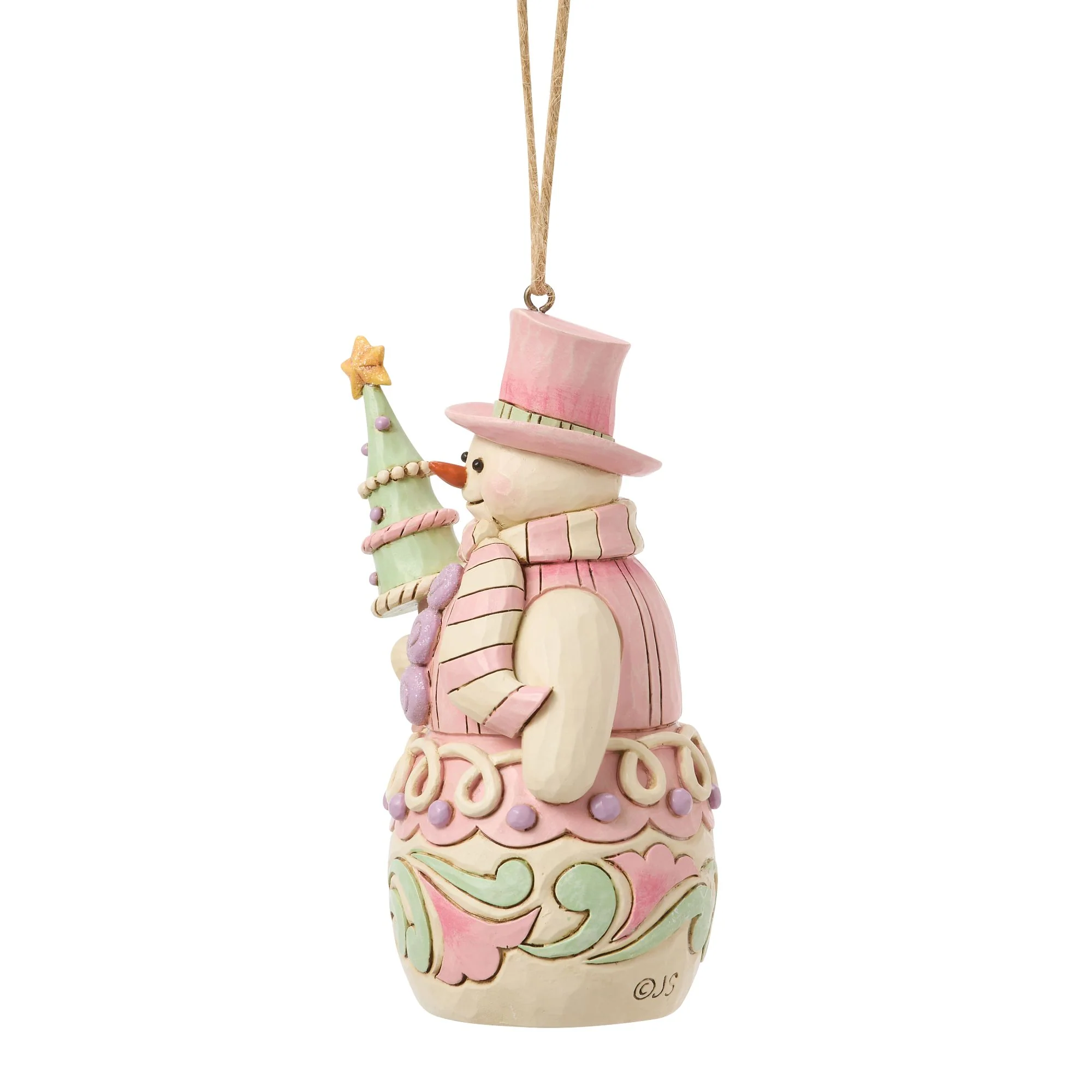 Snowman with Tree Hanging Ornament - Image 2