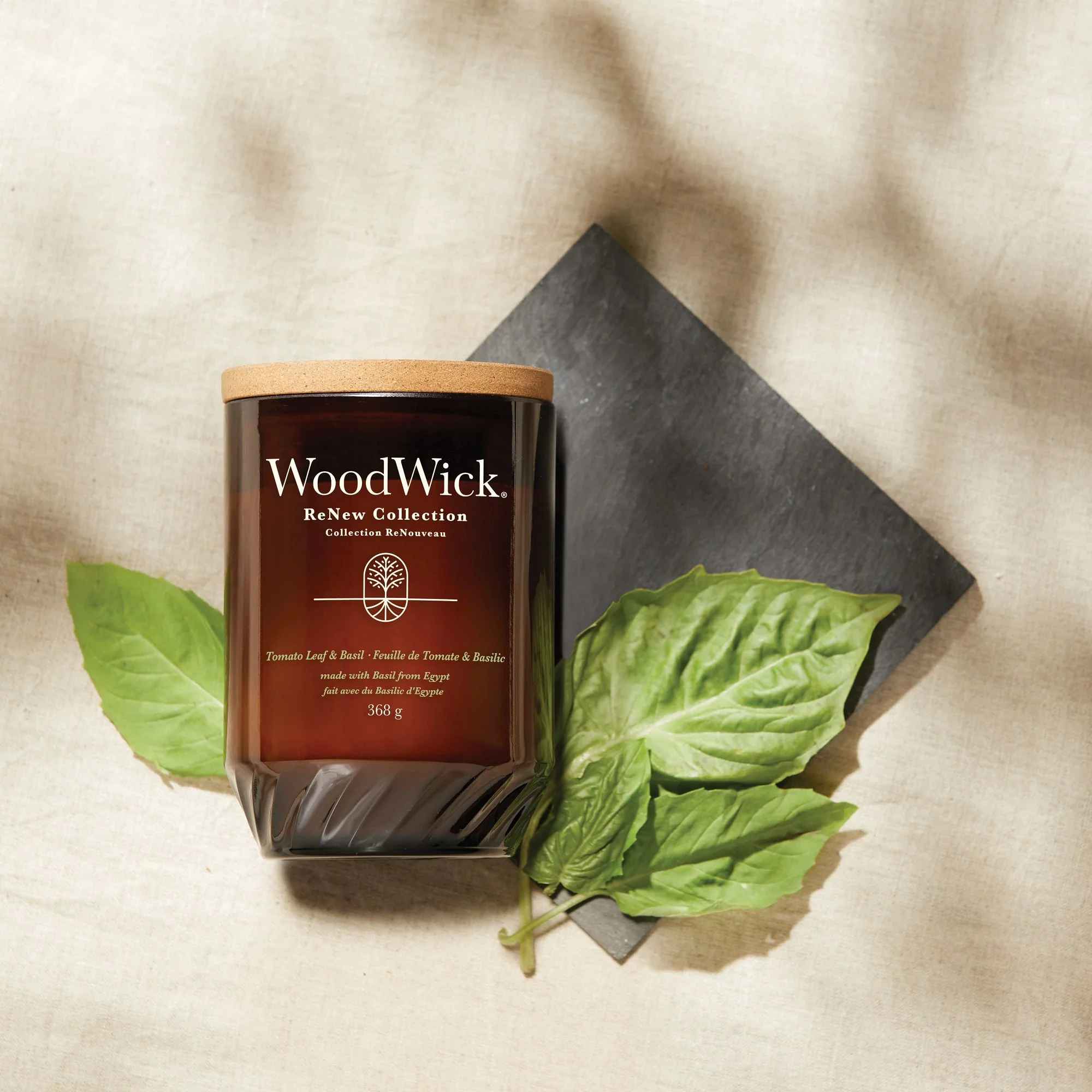 Tomato Leaf & Basil Renew Large Candle by WoodWick - Image 5
