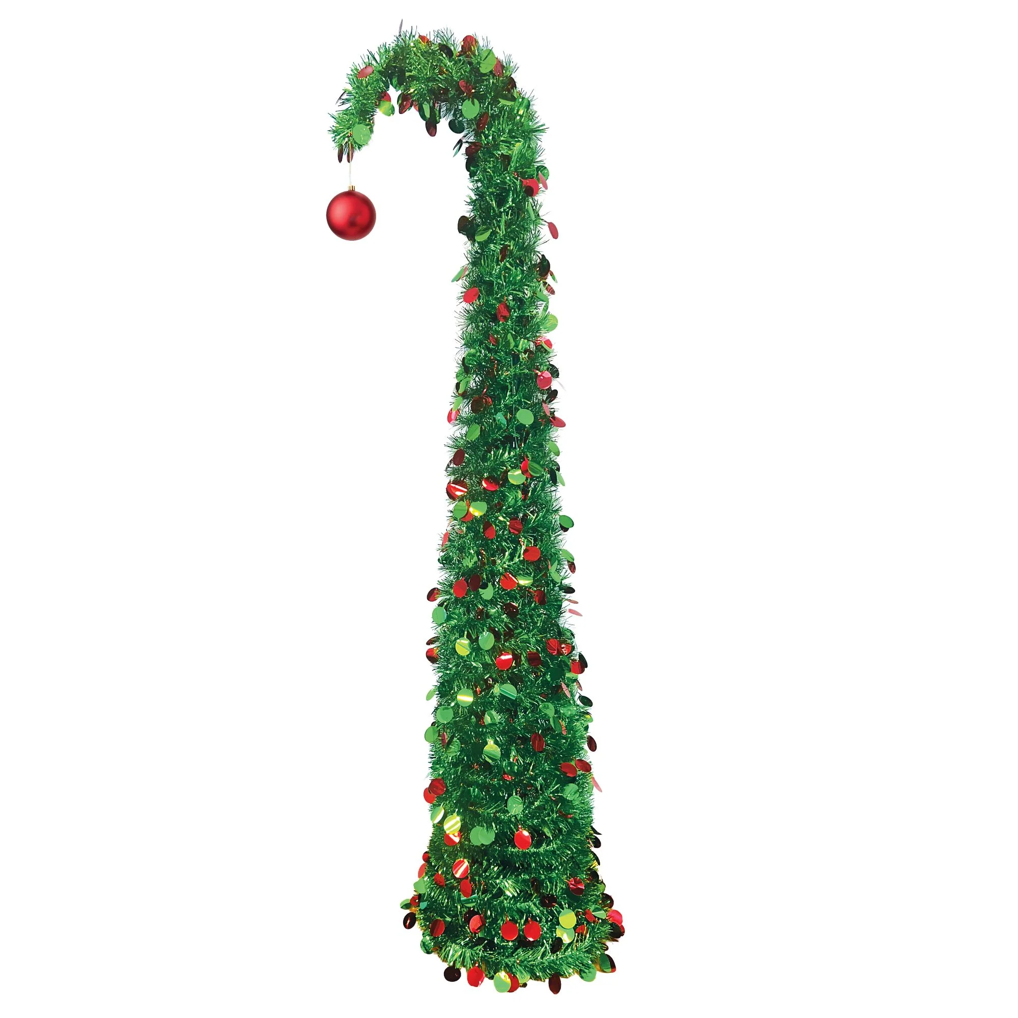 Traditional Curved Sequin Christmas Tree