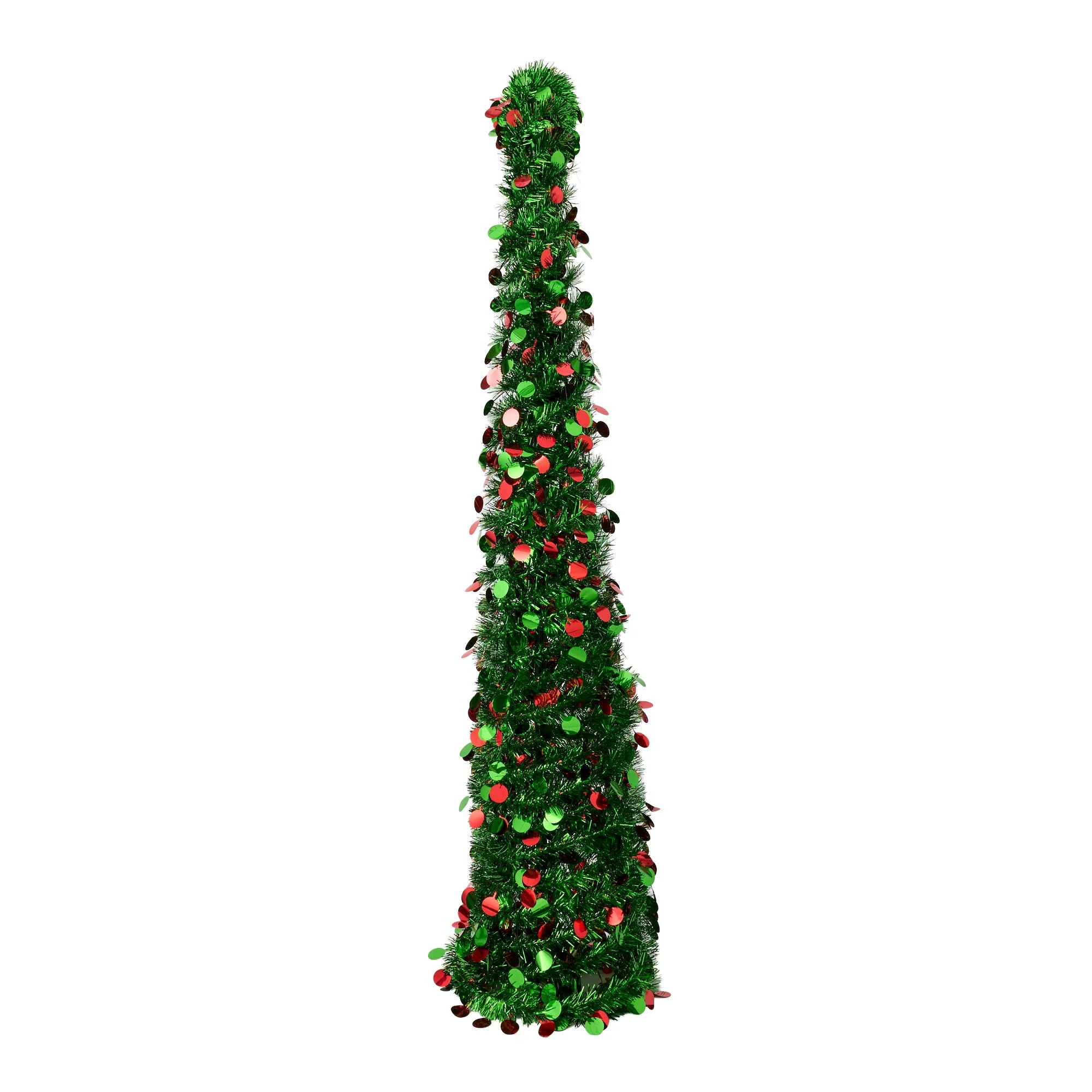 Traditional Curved Sequin Christmas Tree - Image 2