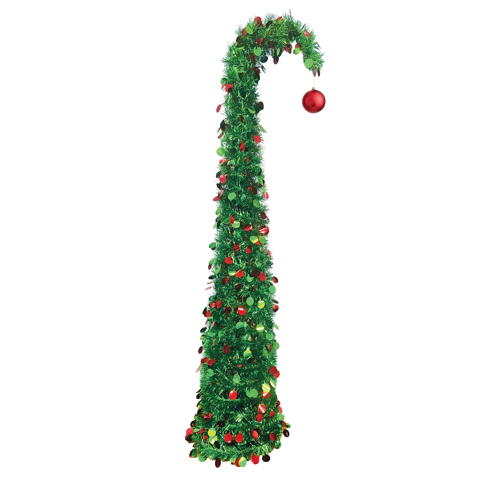 Traditional Curved Sequin Christmas Tree - Image 3