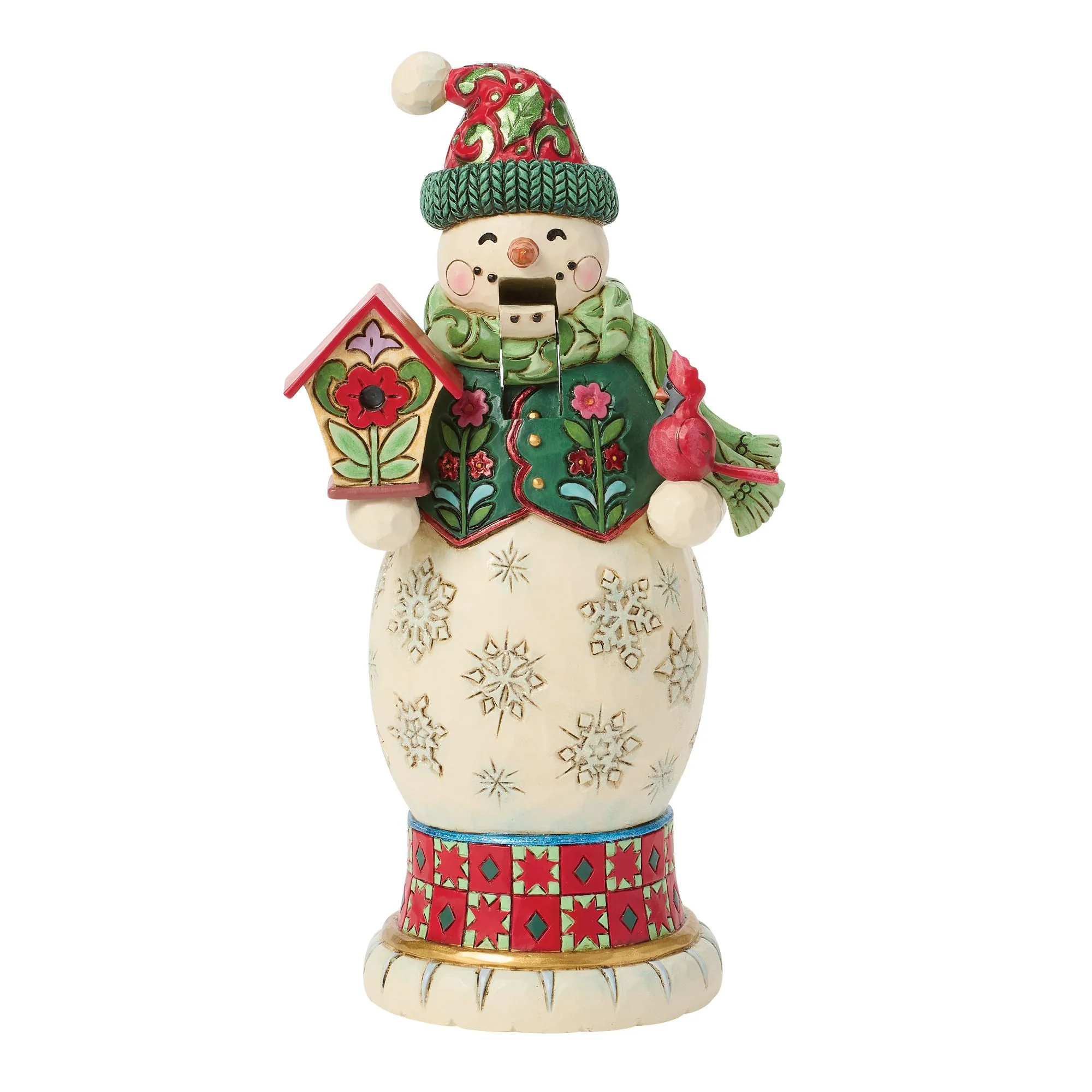 Traditional Snowman Nutcracker Figurine - Image 2