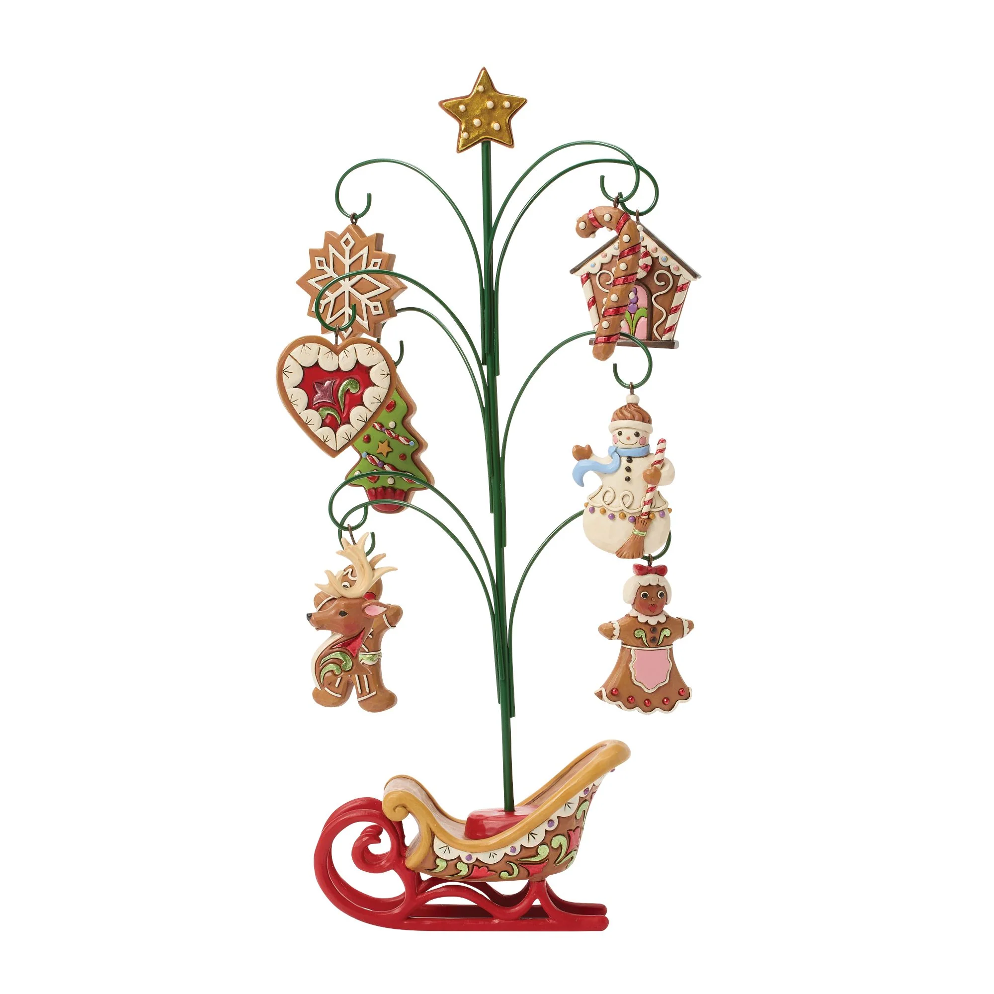 Gingerbread Tree with Cookie Hanging Ornaments - Tree of Treasures