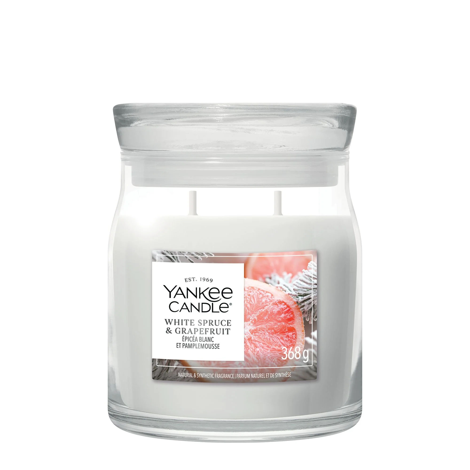 White Spruce & Grapefruit Signature Medium Jar Yankee Candle