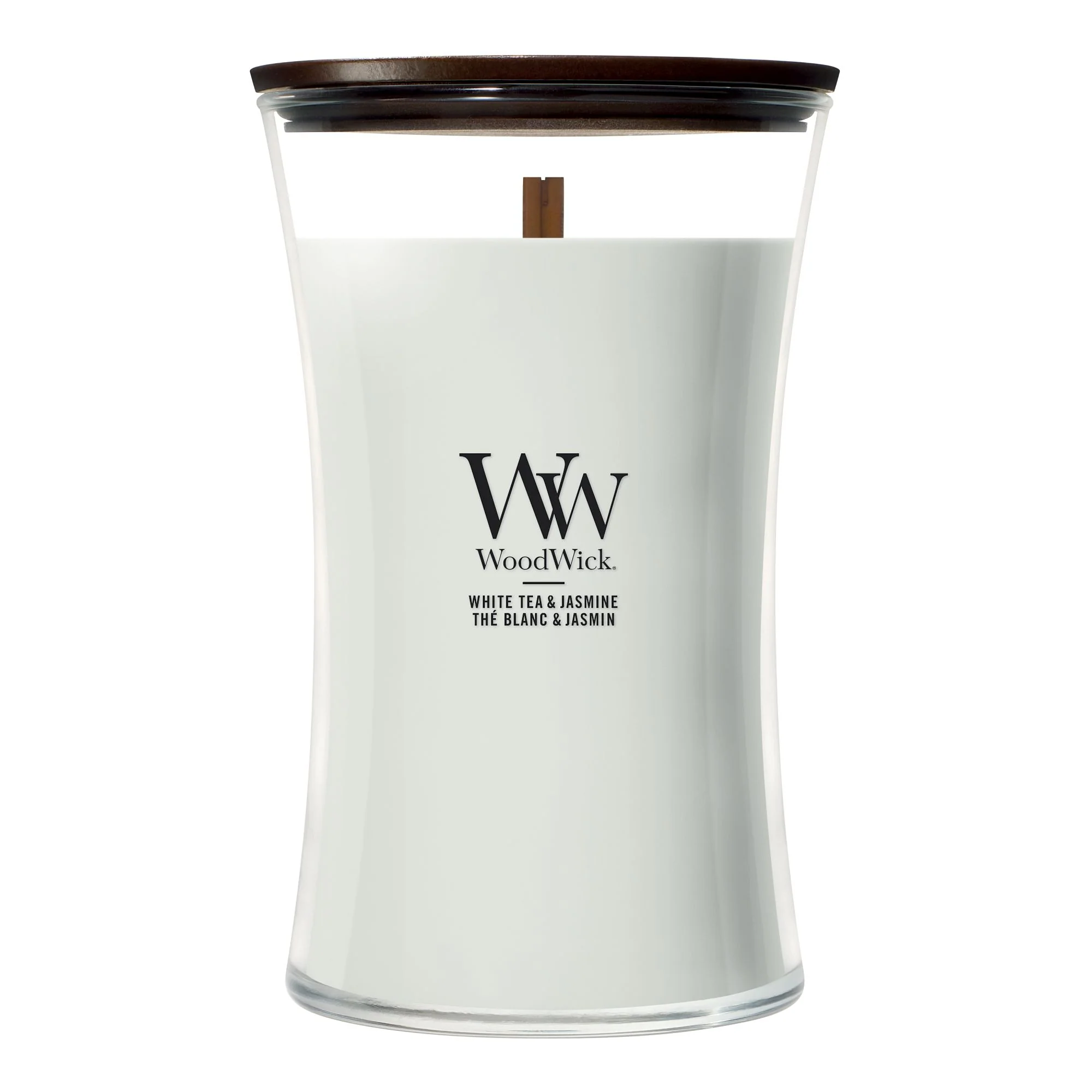 White Tea & Jasmine Large Hourglass by WoodWick