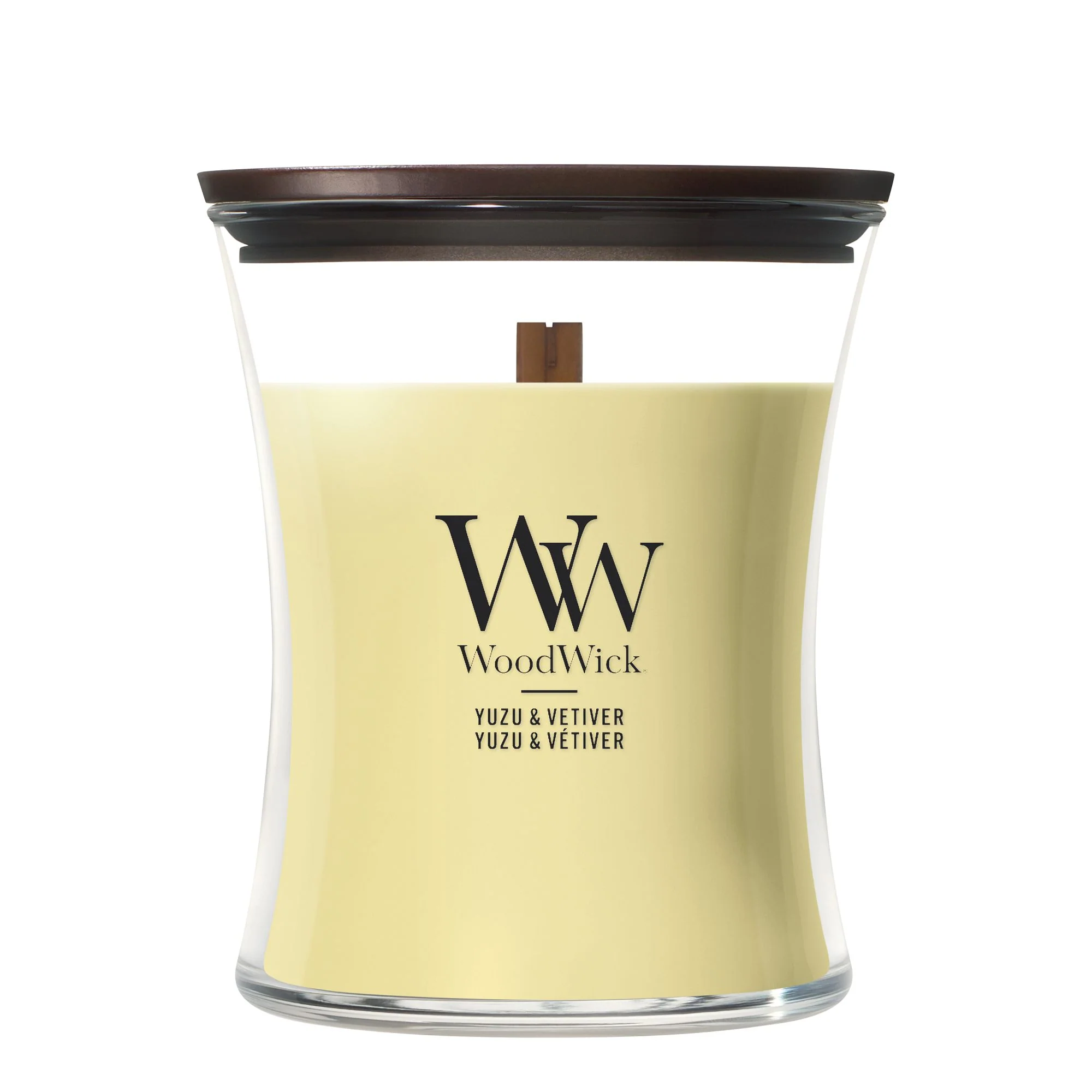 Yuzu and Vetiver Medium Hourglass by WoodWick